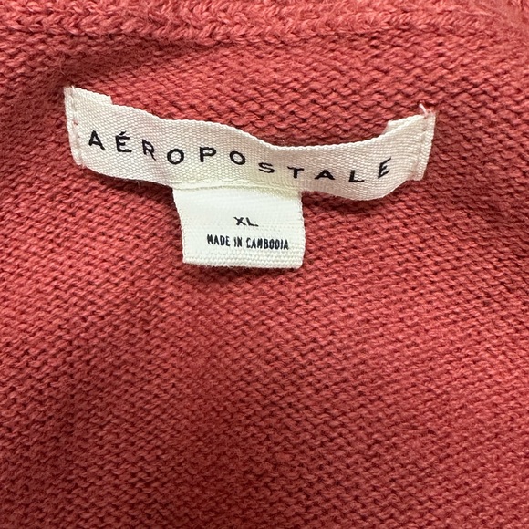 Aeropostale Red Pink Sleeveless Knit Crop Top Sweater Vest Size XL - Picture 4 of 5